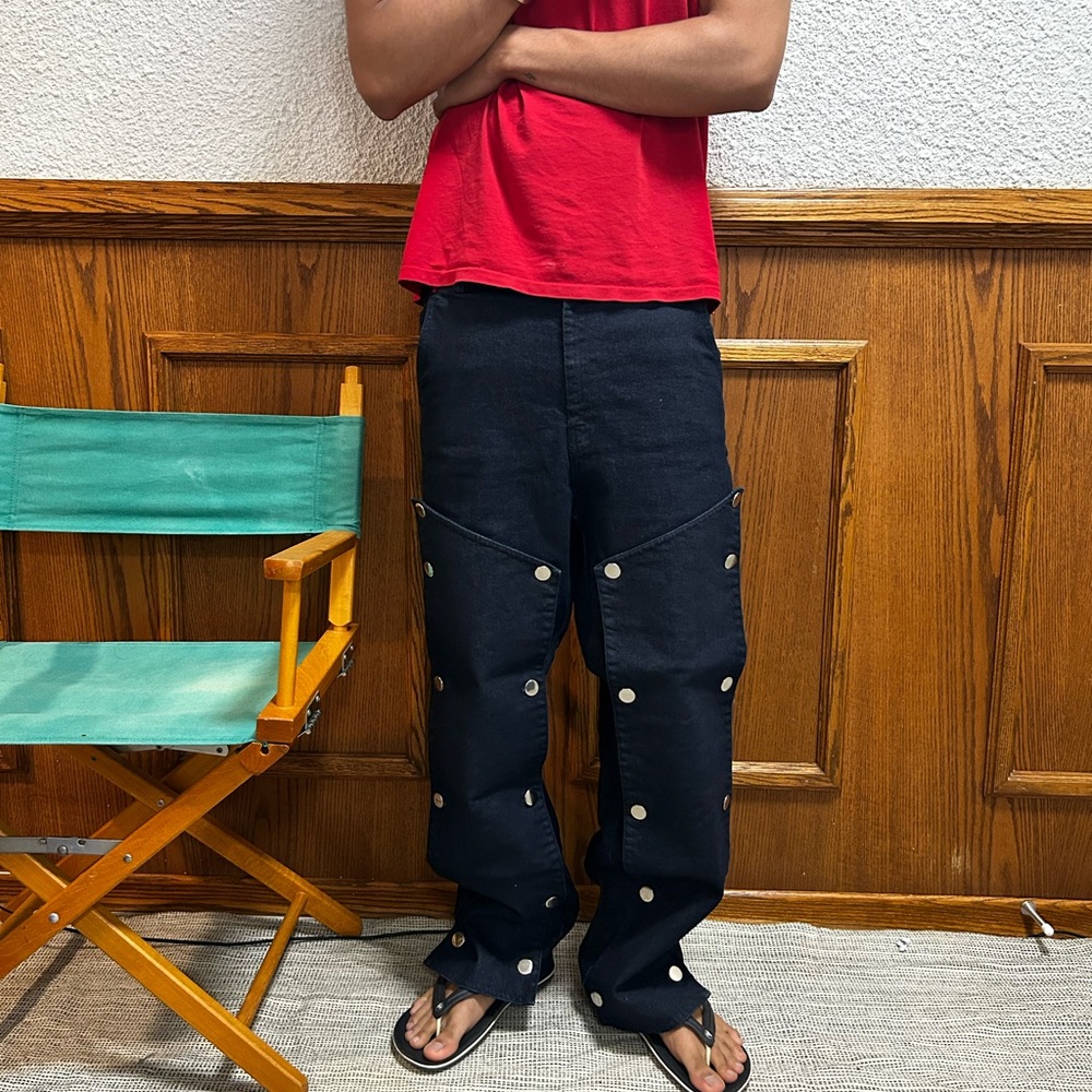 Heavyweight baggy snap off denims 1/1
